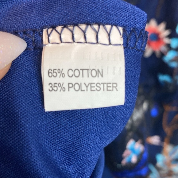 Floral Embroidered Sheer Sleeve Dress - Picture 6 of 8